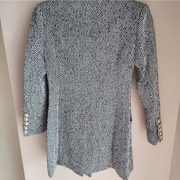 Double breasted striped wool coat - Picture 9 of 10